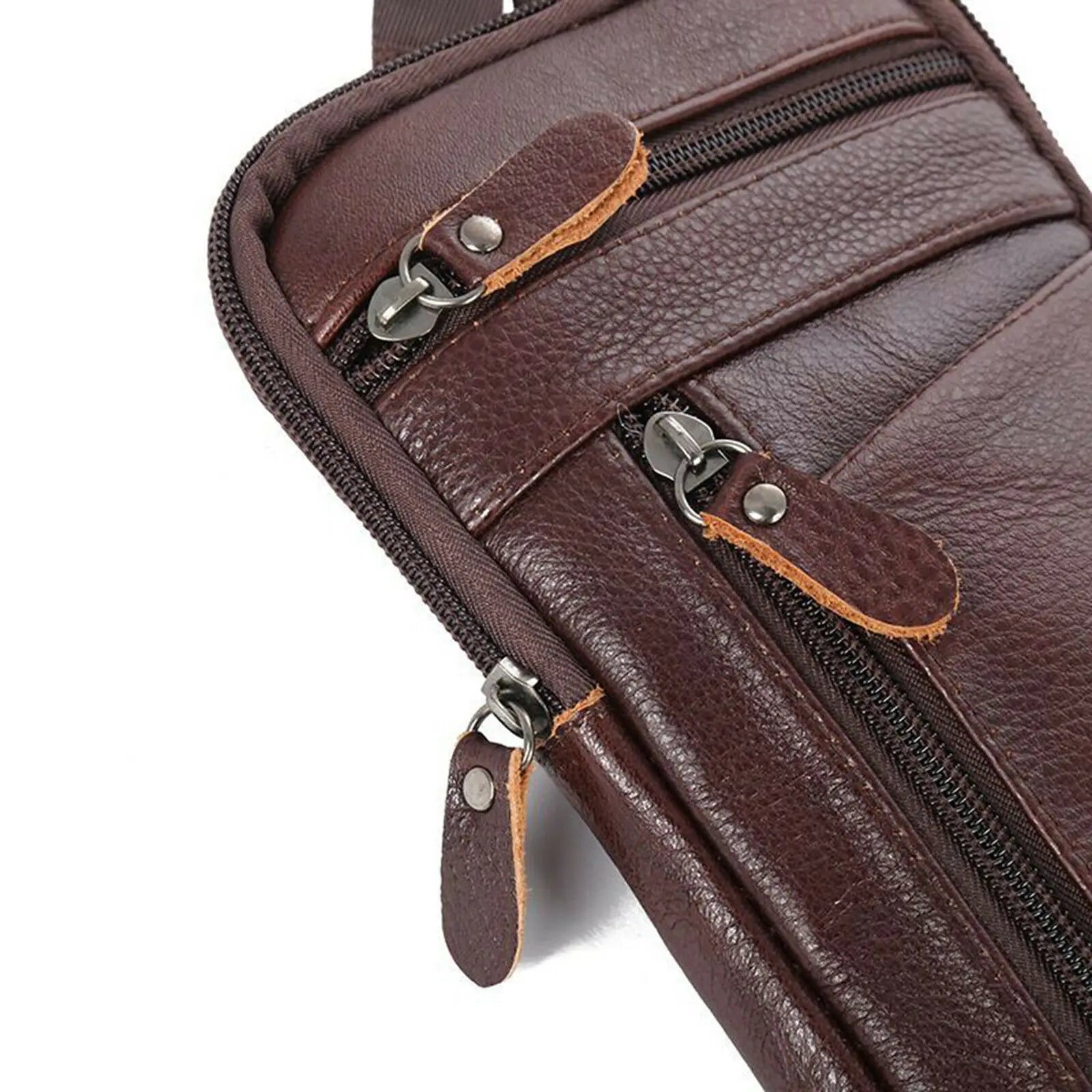 Men’s PU Leather Shoulder Bag – Slim Messenger Clutch for Travel & Work