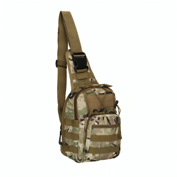 Outdoor Tactical Bag Backpack, Military Sport Bag Pack Sling Shoulder Backpack Tactical Satchel for Every Day Carry-Green (Khakhi)