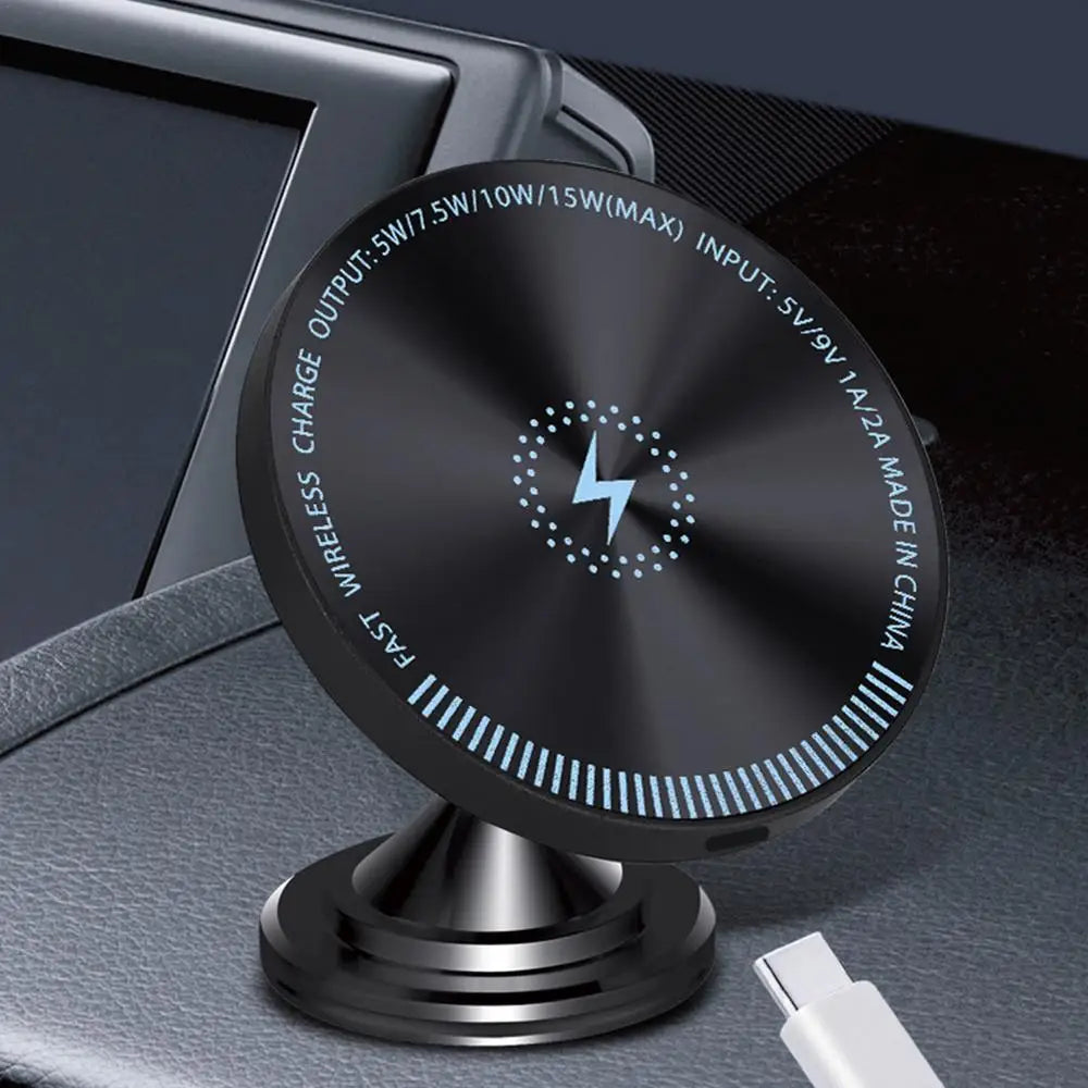 Magnetic Wireless Car Charger & Phone Holder