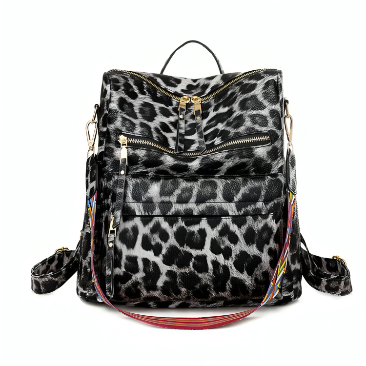 PU leather leopard snake fashionable ladies bags handbag backpacks for girls