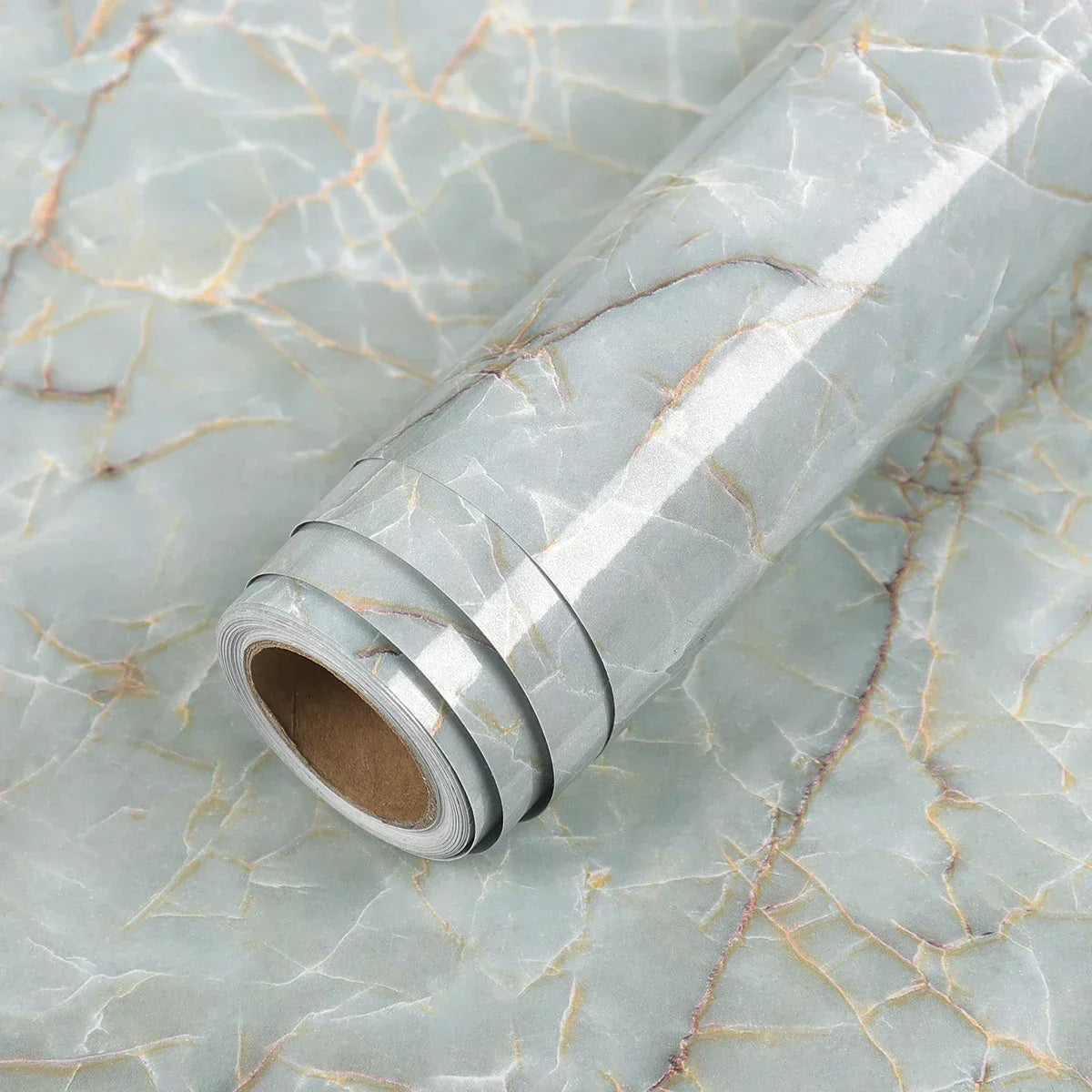 Oil-Proof Waterproof Marble Self-Adhesive Film for Kitchen