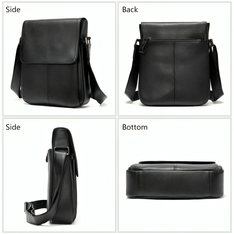 Men's Genuine Leather Shoulder Bag Messenger Crossbody Bag for Travel Work Business Leather Purse