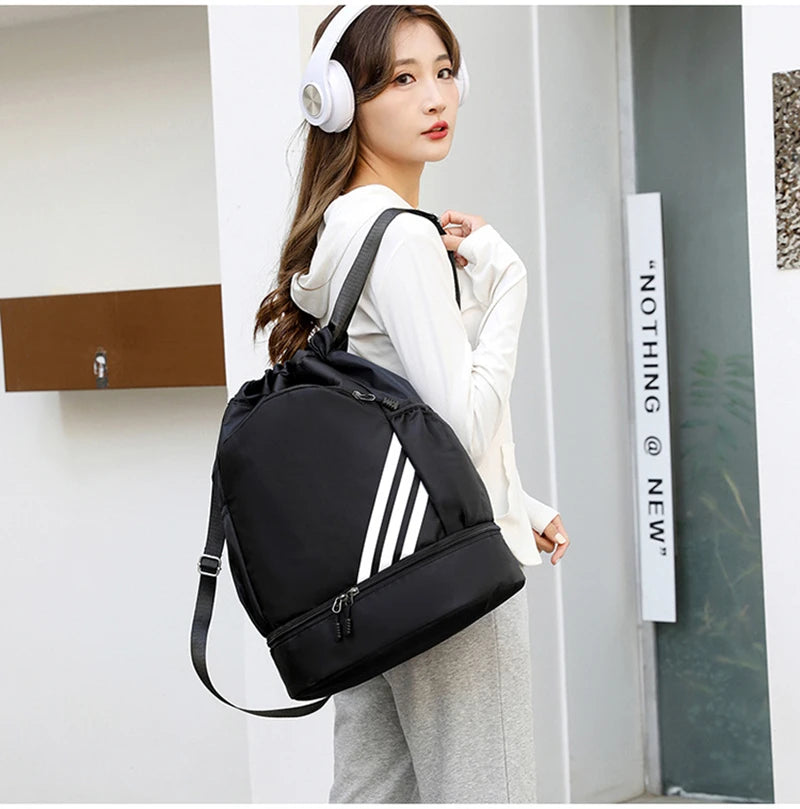 Outdoor Fitness Backpack Basketball Gym Bag Backpack Women Men Travel Soccer Football Storage Bags Training Drawstring Sport Bag