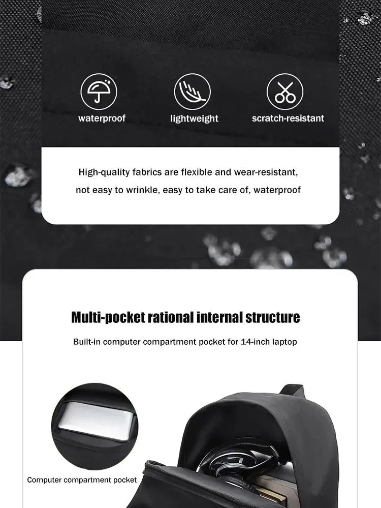 Men's Backpack High Quality Laptop Backpack High-capacity Waterproof Travel Bag Fashion School Backpacks for Men