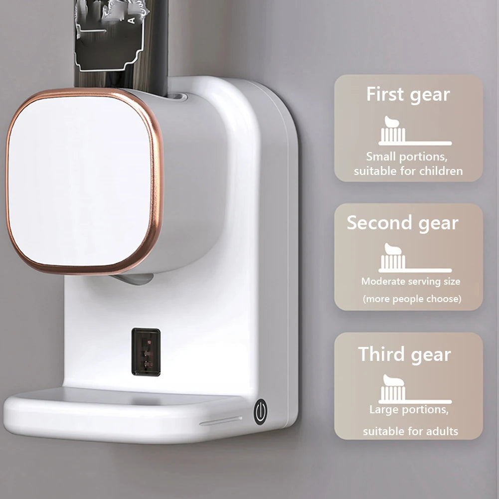 Automatic Toothpaste Dispenser - USB Rechargeable & Self-Adhesive Squeezer
