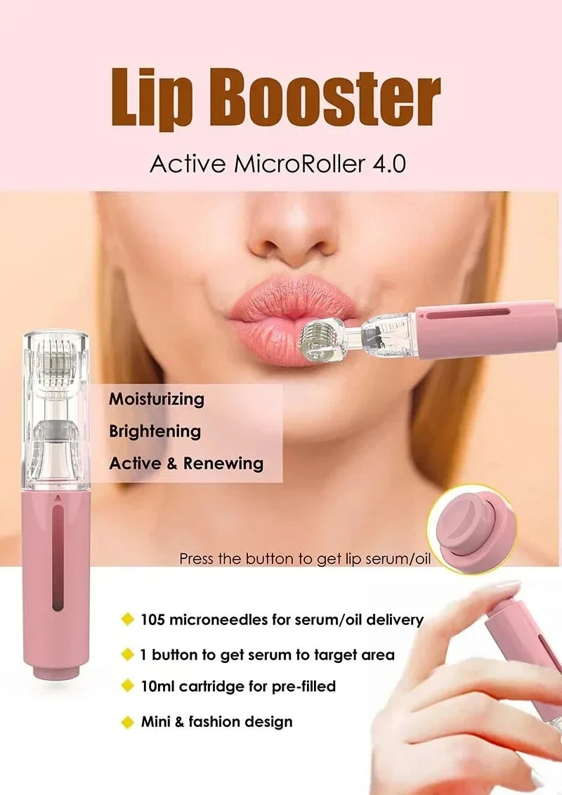 105 New Skin Hydration Roller Micro Infusion System Oil Delivery Lip Plumper Face Brow Hair Scalp Serum Applicator Beauty Tool