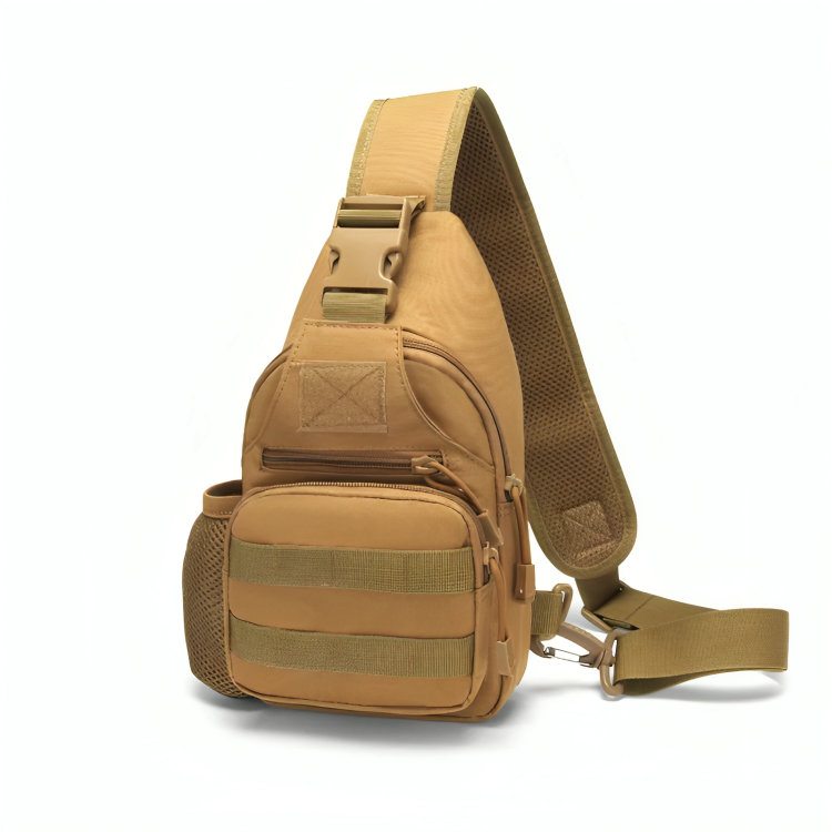Outdoor Military Camping Shoulder Bag Chest Pack with Bottle Holder tablet bag professional pure nylon