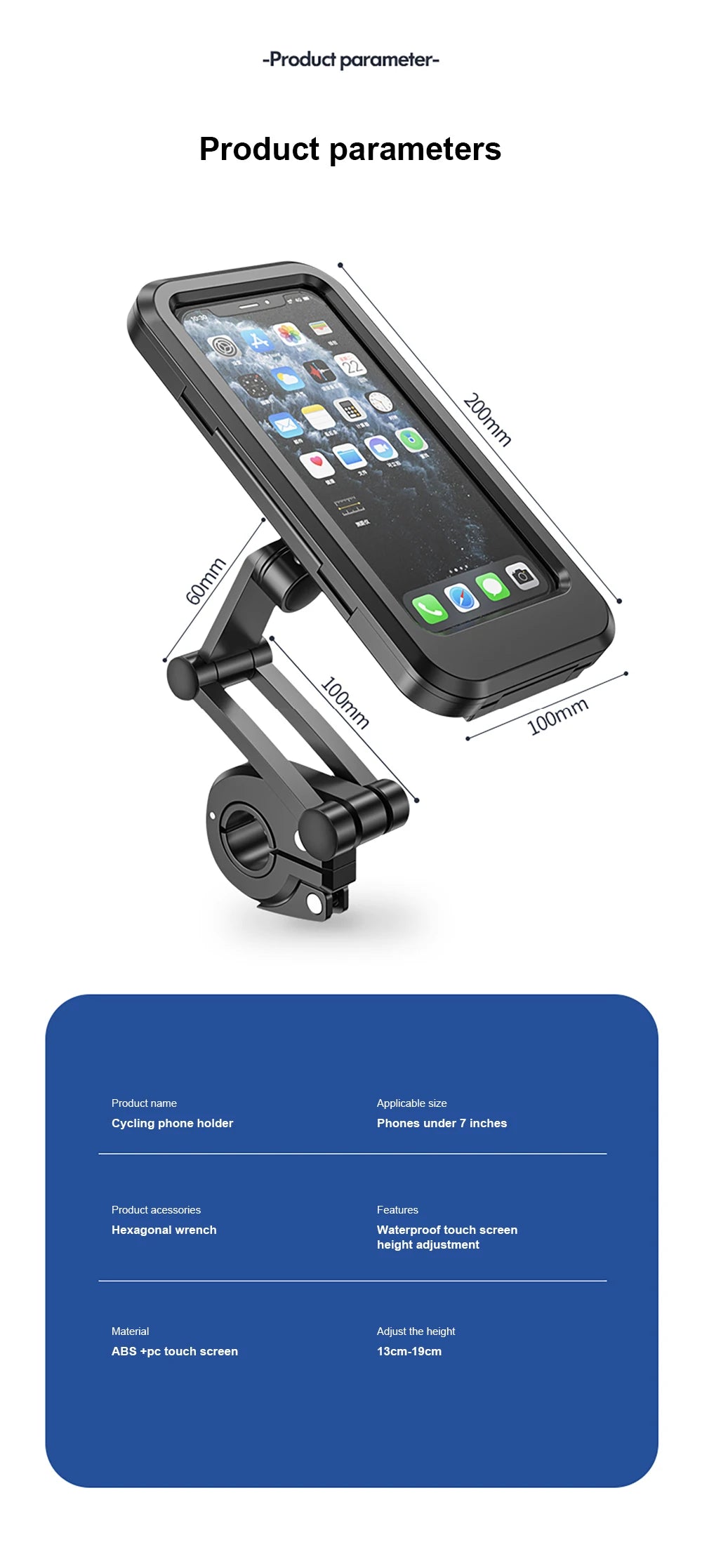 Waterproof Motorcycle Phone Holder