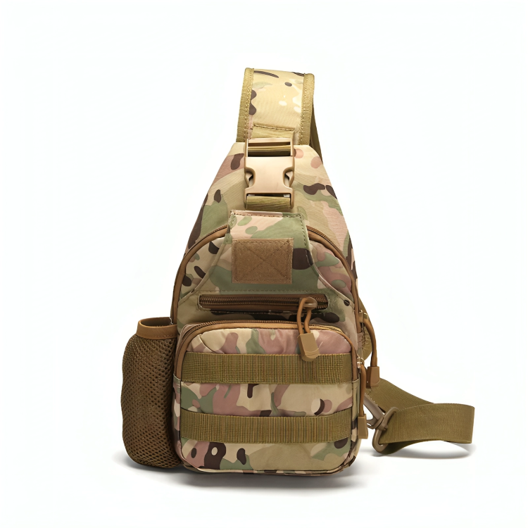 Outdoor Military Camping Shoulder Bag Chest Pack with Bottle Holder tablet bag professional pure nylon