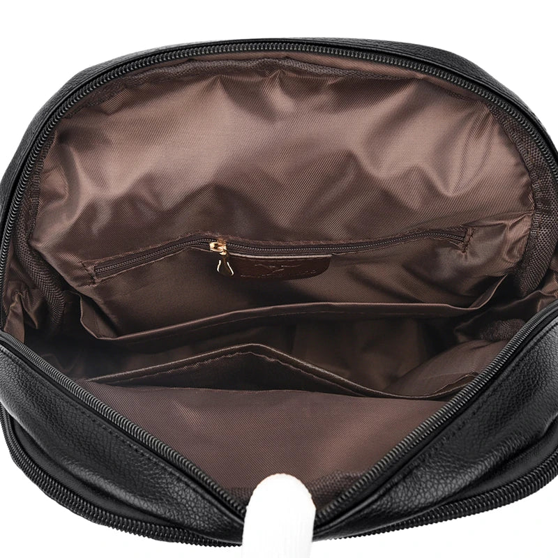 Purse Backpack For Women, Elementary Schoolbag for Students, Women Leather Backpacks, Shoulder Bags Female Backpack , Gentle Leather Pu Casual Diminished Backpack