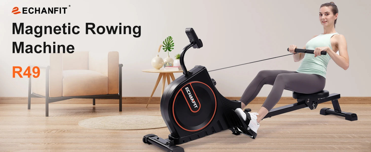 Foldable Magnetic Rowing Machine for Home Use