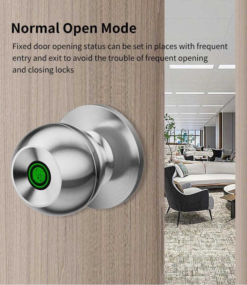 Smart Fingerprint Door Knob Lock