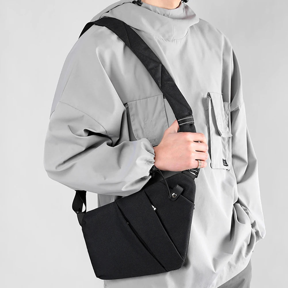 Men’s Slim Nylon Chest Bag – Anti-Theft Crossbody Sling with Adjustable Strap