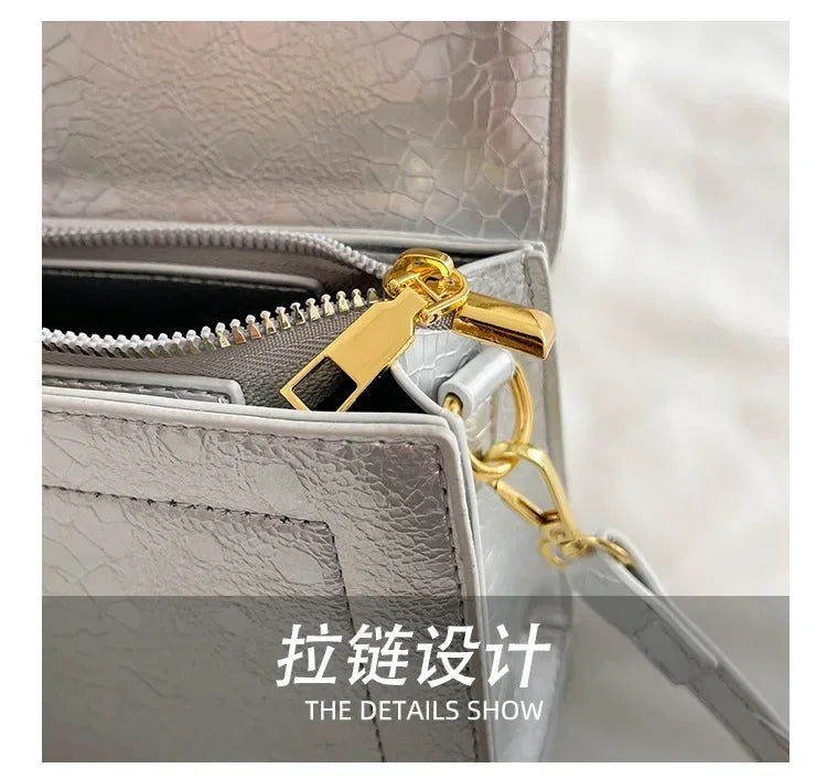 New Arrival 2025 Spring: Structured Textured Crossbody - Envelope Style, Detachable Chain, Women's Purse for Work & Events
