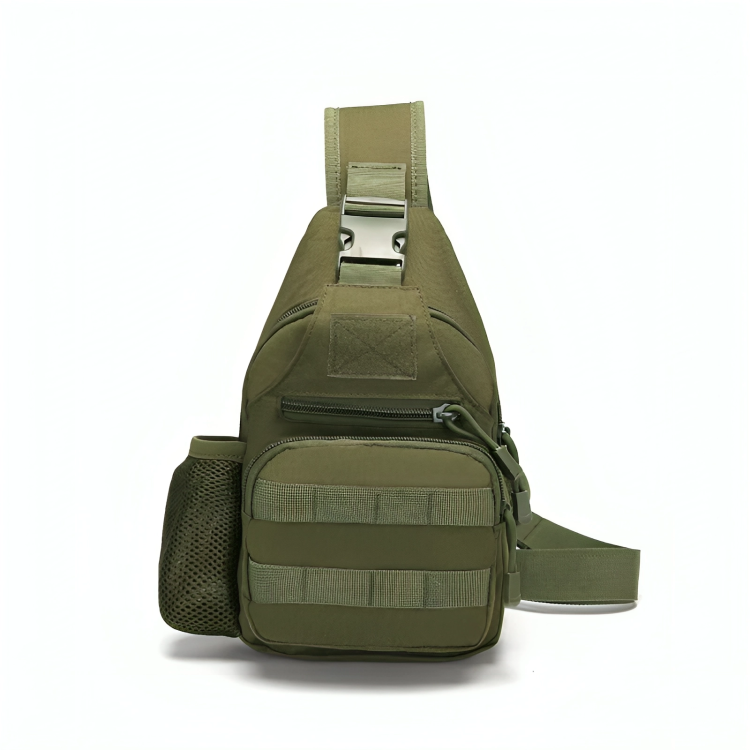 Outdoor Military Camping Shoulder Bag Chest Pack with Bottle Holder tablet bag professional pure nylon