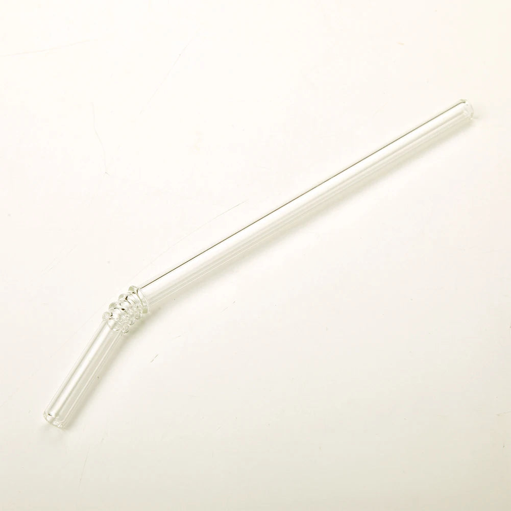 20cm Reusable Glass Drinking Straw Set