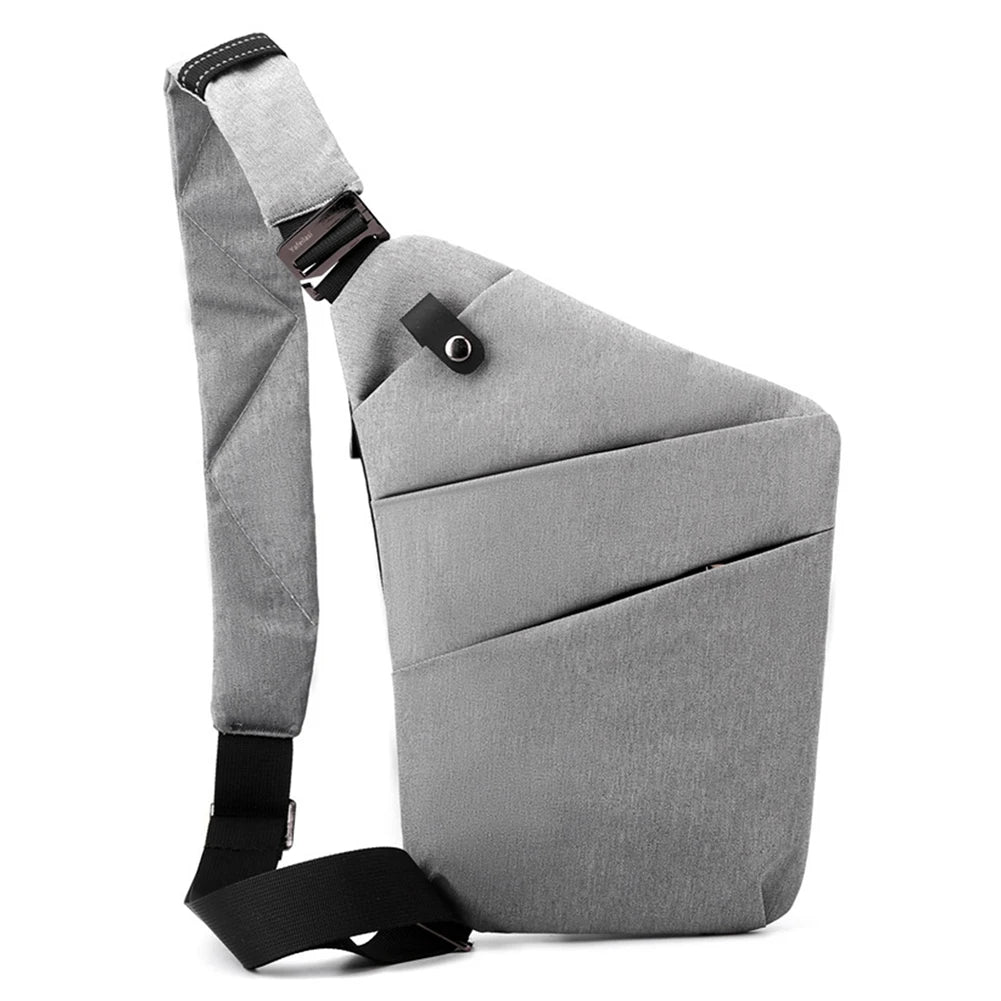 Men’s Slim Nylon Chest Bag – Anti-Theft Crossbody Sling with Adjustable Strap