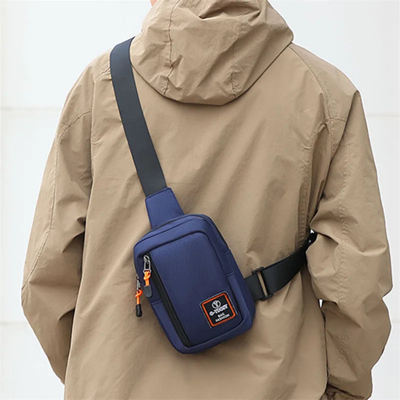 Men Sports Chest Bags Shoulder Body Bag Oxford Fashion Man Side Sling Crossbody Bag For Male Casual Handbag Travel Phone Bag