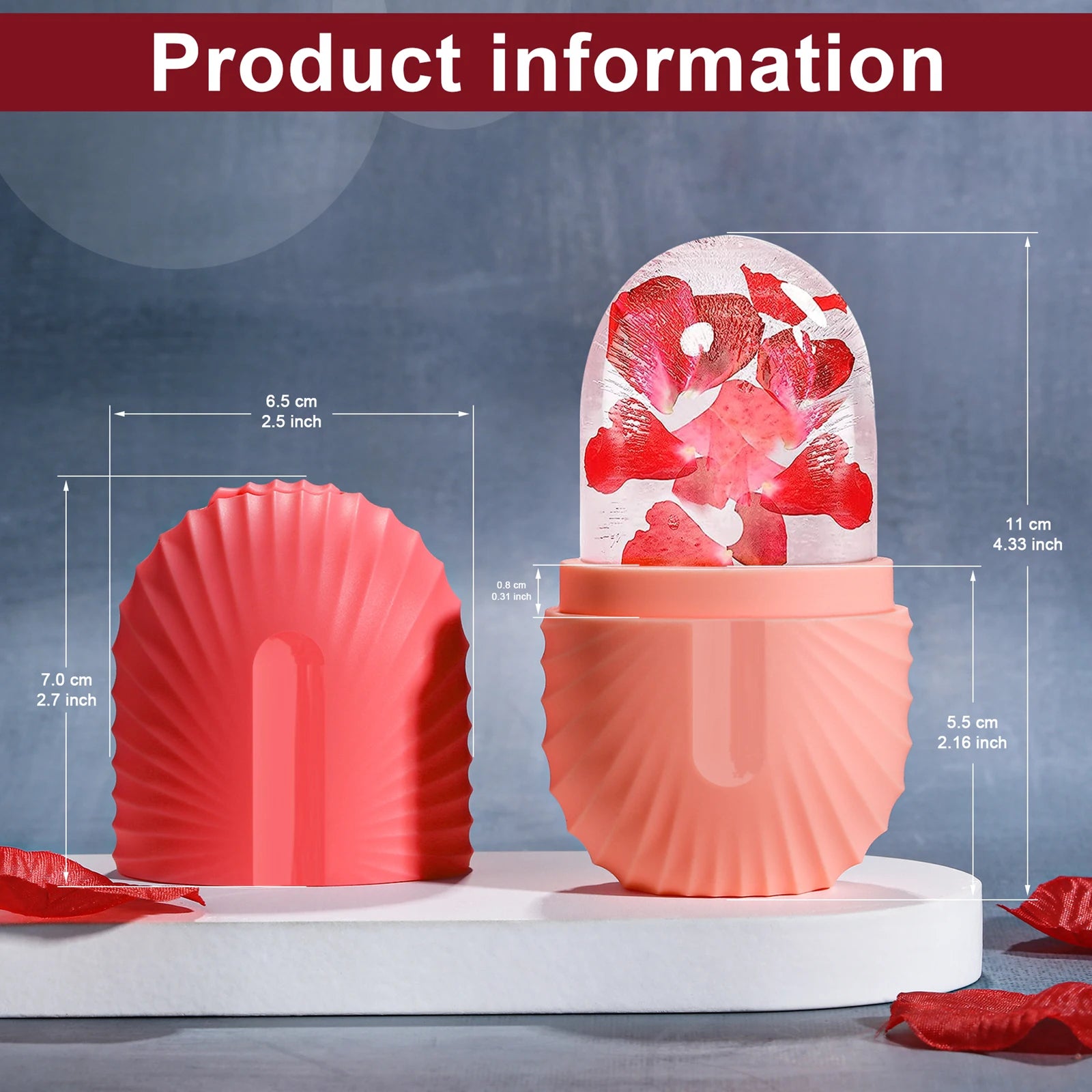 Silicone Ice Face Roller for Eye Puffiness & Pore Shrinking | Multifunctional Facial Massage Tool