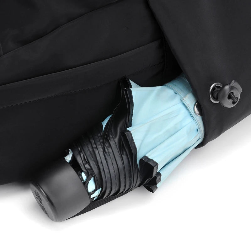 Simple solid color backpack with laptop compartment and USB charging port, suitable for travel, commuting, school, business