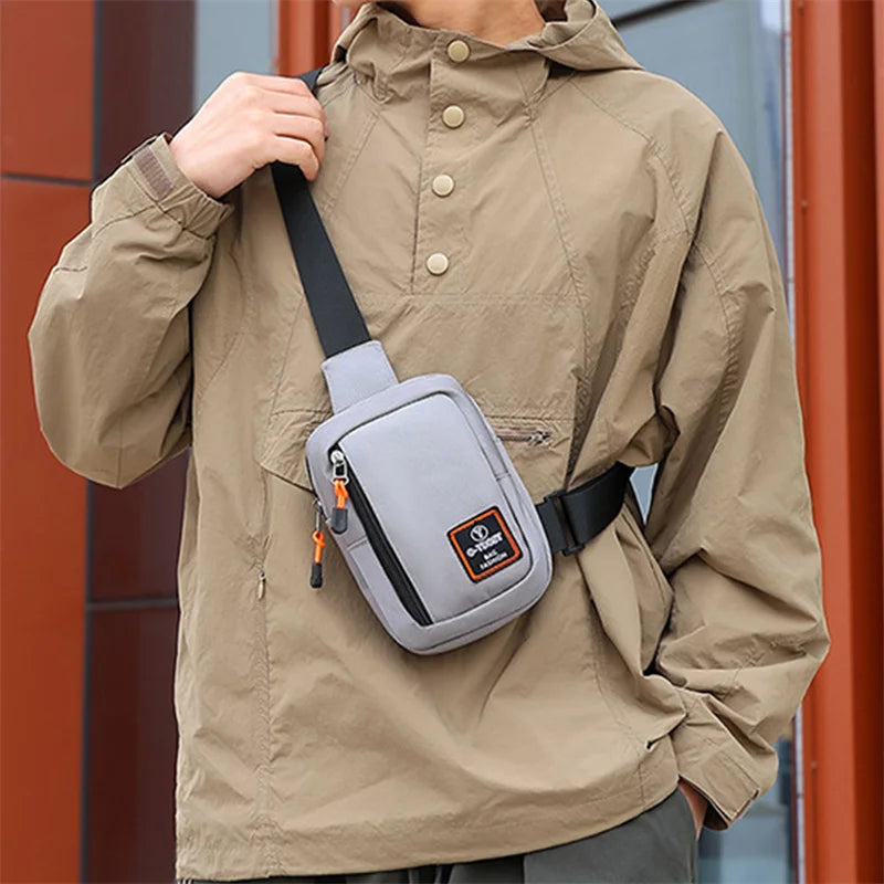 Men Sports Chest Bags Shoulder Body Bag Oxford Fashion Man Side Sling Crossbody Bag For Male Casual Handbag Travel Phone Bag