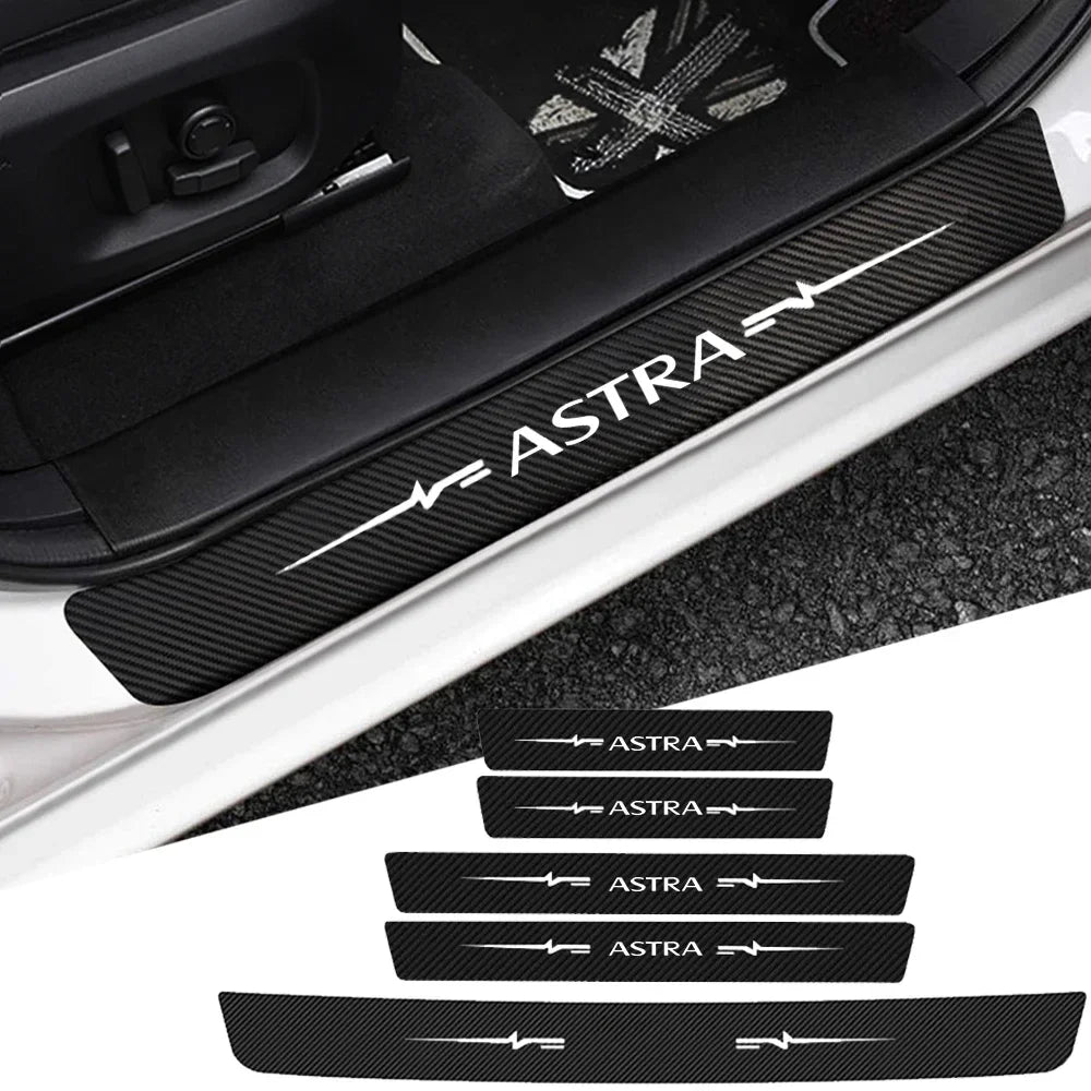 Opel Astra Carbon Fiber Rear Sill Protector