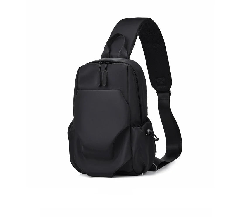 Men's Sports Chest Bag Waterproof Wear-resistant Multi-compartment Shoulder Crossbody Bag Outdoor Sports Travel Messenger Bag