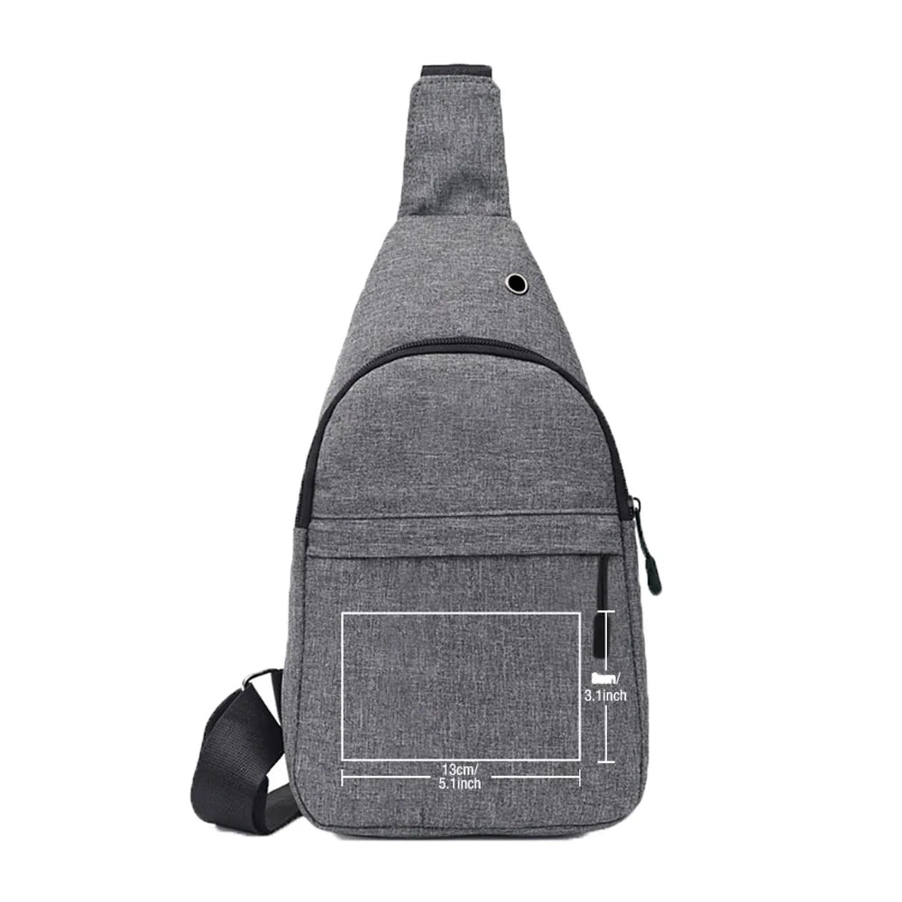 Unisex Mini Chest Pack Short Travel Messenger Sling Bag Man Shoulder Chest Bag Painting Diamond Pattern Printing Crossbody Bags