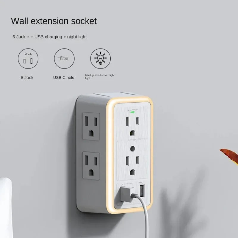 9-in-1 Surge Protector Power Strip with USB & USB-C Ports