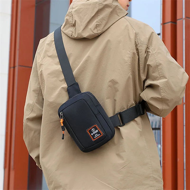 Men Sports Chest Bags Shoulder Body Bag Oxford Fashion Man Side Sling Crossbody Bag For Male Casual Handbag Travel Phone Bag