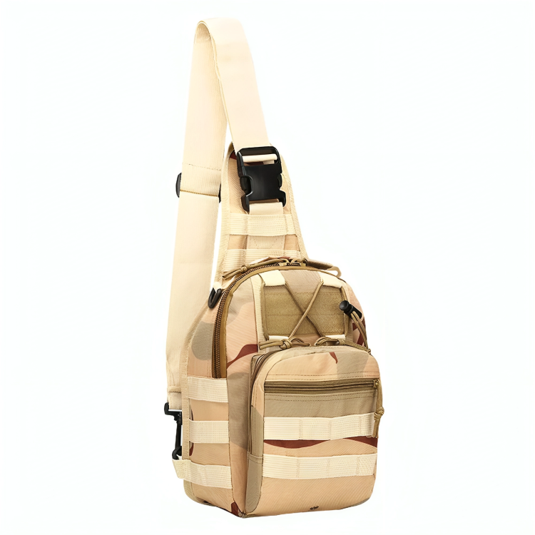 Outdoor Tactical Bag Backpack, Military Sport Bag Pack Sling Shoulder Backpack Tactical Satchel for Every Day Carry-Green (Khakhi)