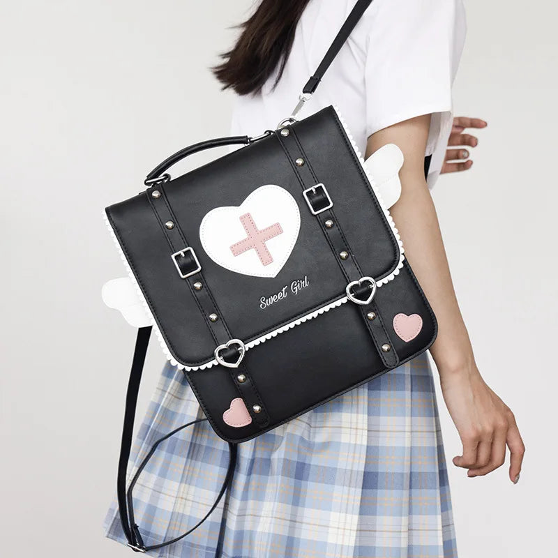 Gothic Witchcraft Bondage Messenger Expandable 3 Way Bag