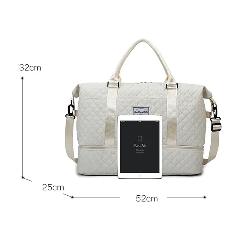 Weekender Bags for Women Travel, Carry on Overnight Bag Weekender Bag with Shoe Compartment and Wet Pocket Travel Duffle Bag with Toiletry Bag Gym Travel Versatile Luggage Bag