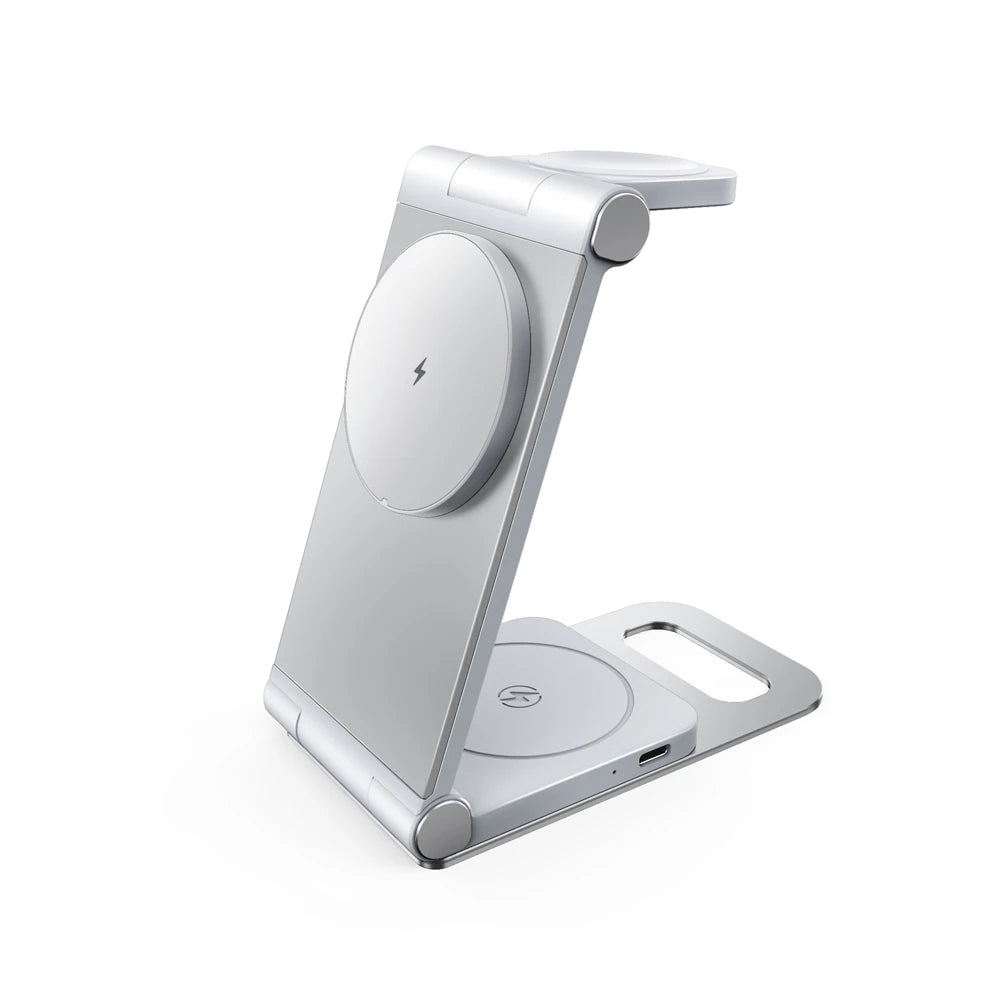 3-in-1 Foldable MagSafe Charging Stand – iPhone, Watch, AirPods