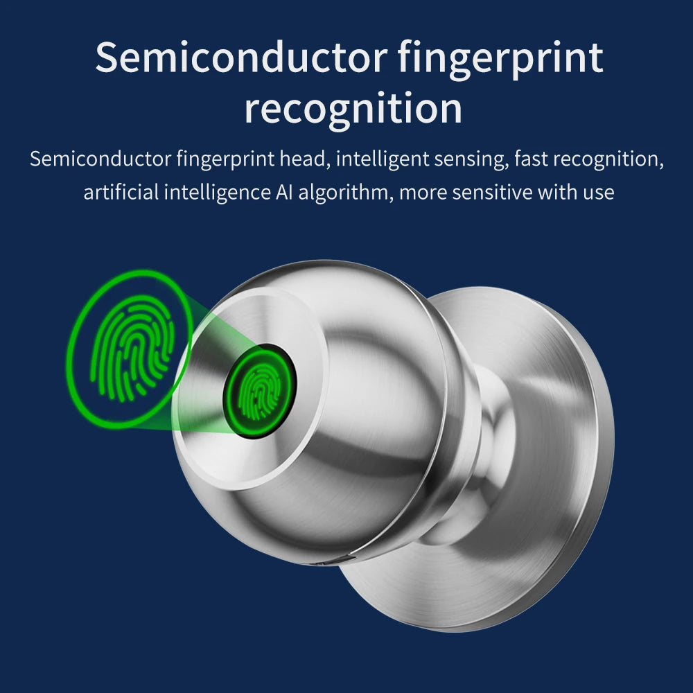 Smart Fingerprint Door Knob Lock