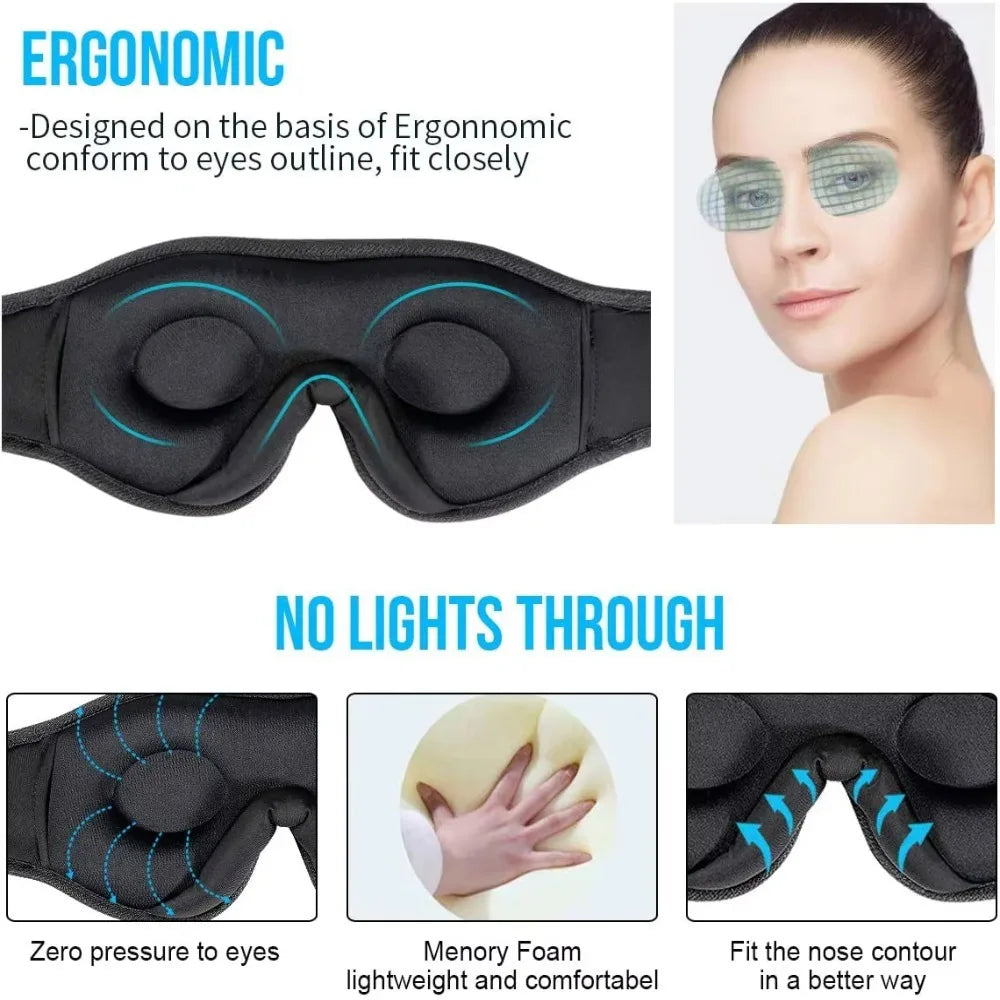 Stereo Wireless 3D Eye Mask with Bluetooth 5.0