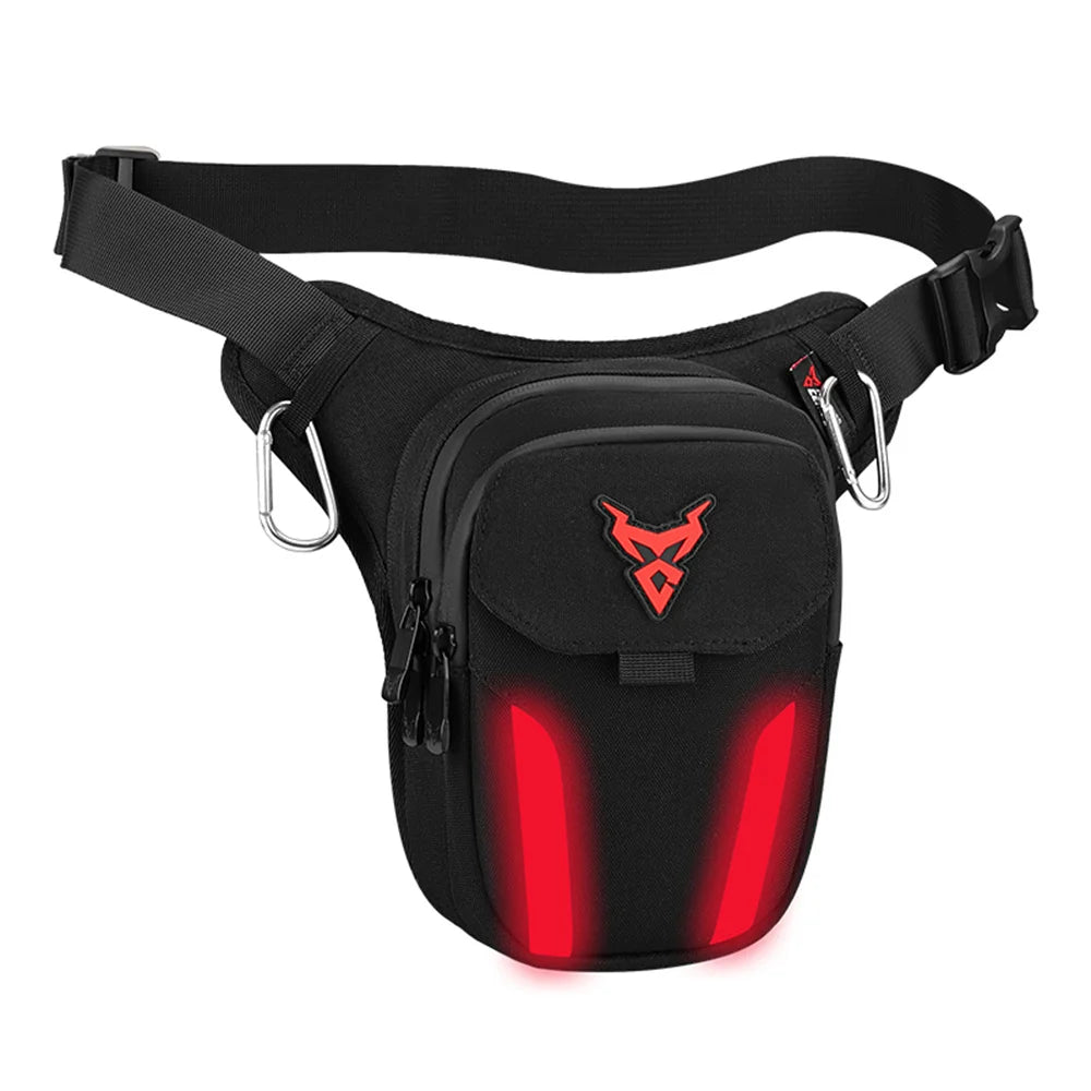 Motorcycle Leg Bag with LED Light – Waterproof Drop Waist & Thigh Bag for Riding, Racing, and Touring