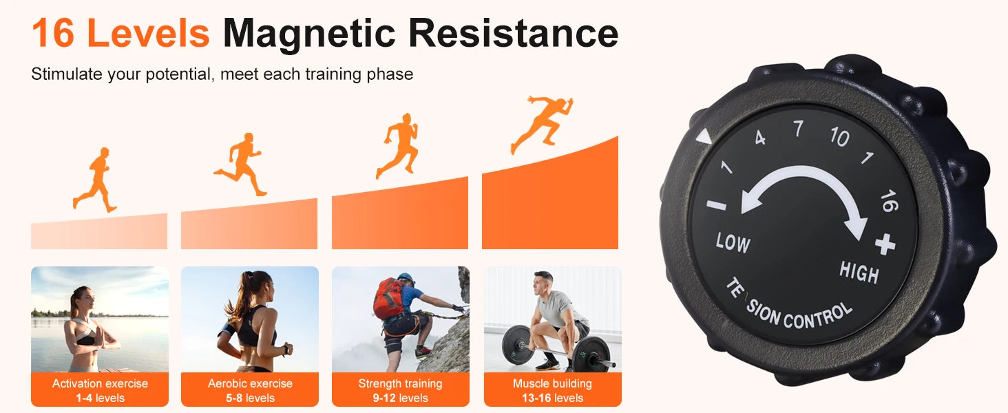 Foldable Magnetic Rowing Machine for Home Use