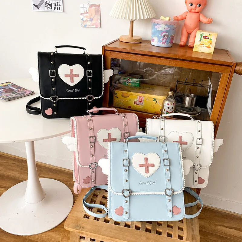 Gothic Witchcraft Bondage Messenger Expandable 3 Way Bag