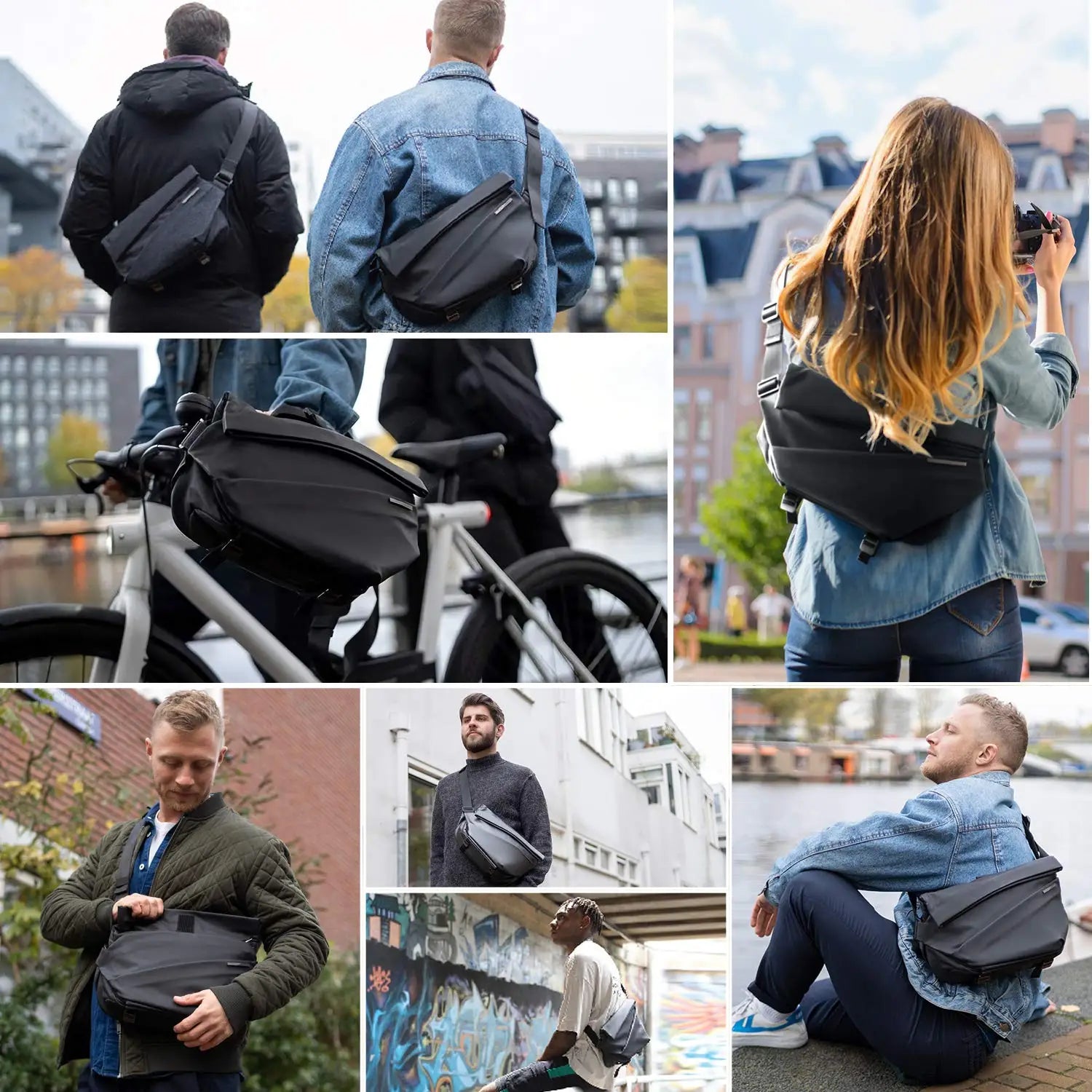 Men’s Waterproof Anti-Theft Crossbody Sling Bag – Multipurpose Chest Shoulder Daypack