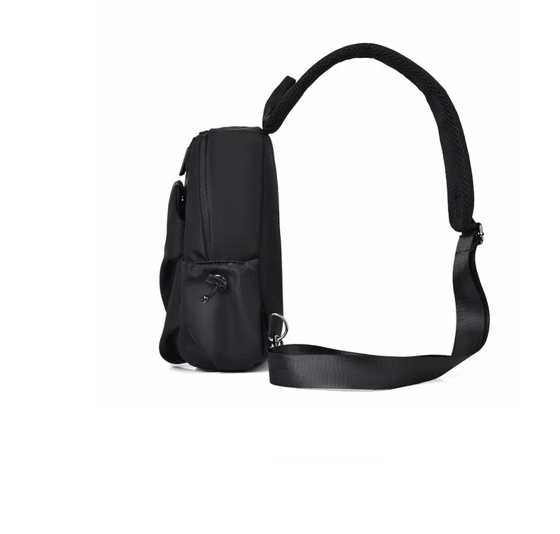Men's Sports Chest Bag Waterproof Wear-resistant Multi-compartment Shoulder Crossbody Bag Outdoor Sports Travel Messenger Bag