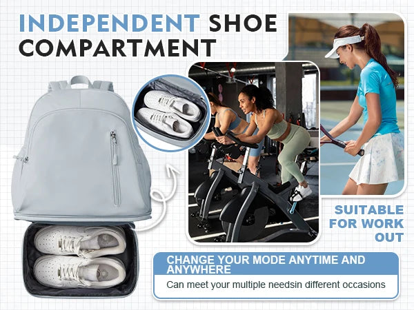 Sports Backpack for Women Men Gym Backpack with Shoe Compartment Foldable Travel Backpack Waterproof Sport Bag for Swimming Yoga