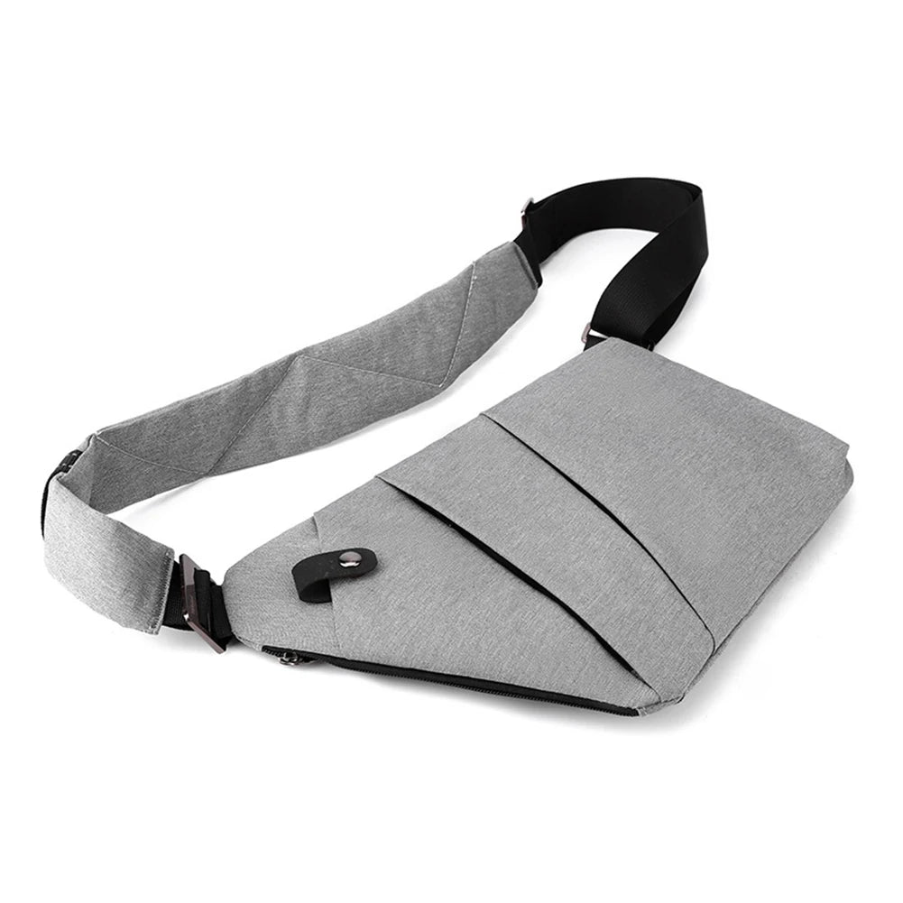 Men’s Slim Nylon Chest Bag – Anti-Theft Crossbody Sling with Adjustable Strap