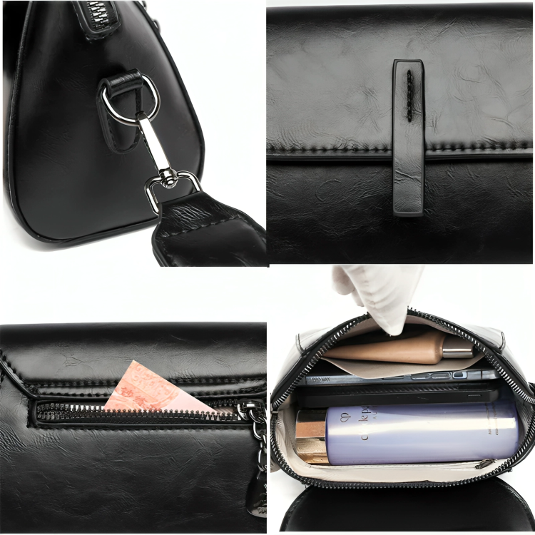 Evening Bags Women Shoulder Bag Casual Leather Handle Vintage Crossbody Zipper Clutches Waterproof Tote Clutch Purse