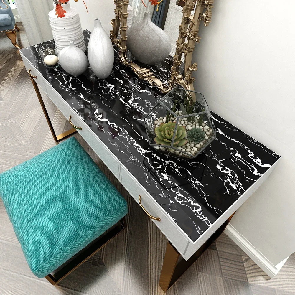Oil-Proof Waterproof Marble Self-Adhesive Film for Kitchen