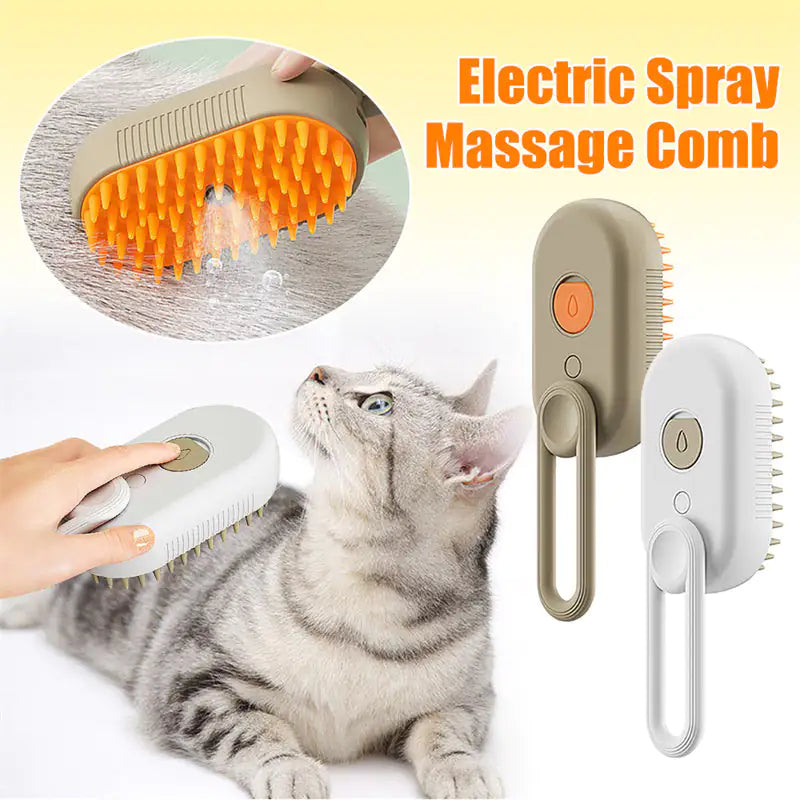 3-in-1 Cat & Dog Steam Brush for Grooming