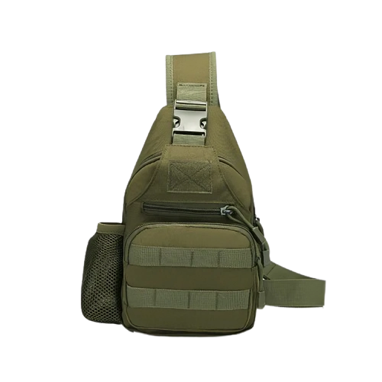 Outdoor Military Camping Shoulder Bag Chest Pack with Bottle Holder tablet bag professional pure nylon