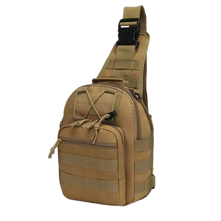 Outdoor Tactical Bag Backpack, Military Sport Bag Pack Sling Shoulder Backpack Tactical Satchel for Every Day Carry-Green (Khakhi)