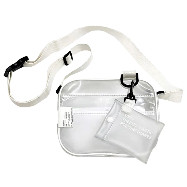 Messenger bag transparent pouch