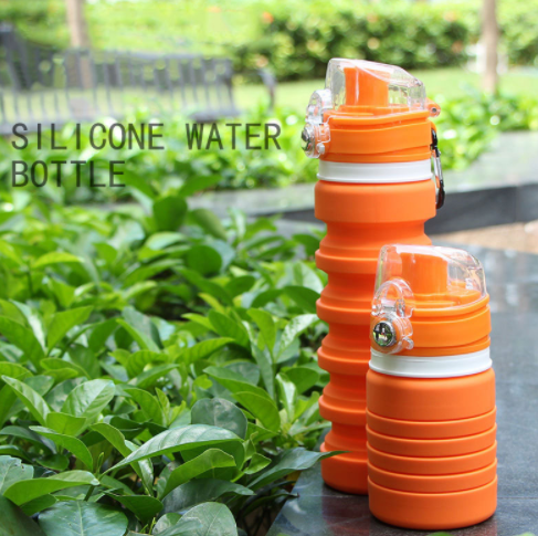 Silicone Folding Sports Collapsible Water Bottle Portable Travel Hiking Camping Cycling Climbing Expandable Drink Bottle Hot Sal